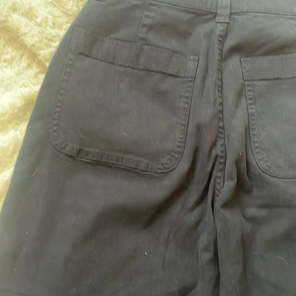 Madewell White House Black Market Dark Pants color blue wide leg